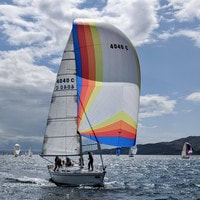 Chanonry Sailing Club, Sailing Cruiser, colourful spinnaker