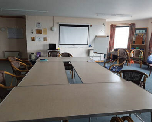 Chanonry Sailing Club lounge set up for training event